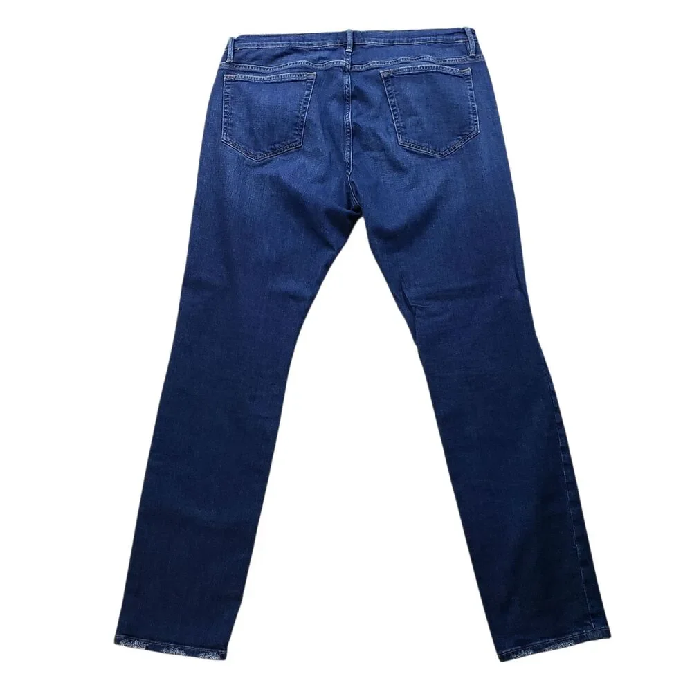 Frame L'Homme Skinny Jeans Mens 38 Indigo Land Distressed Organic Cotton - Picture 7 of 8